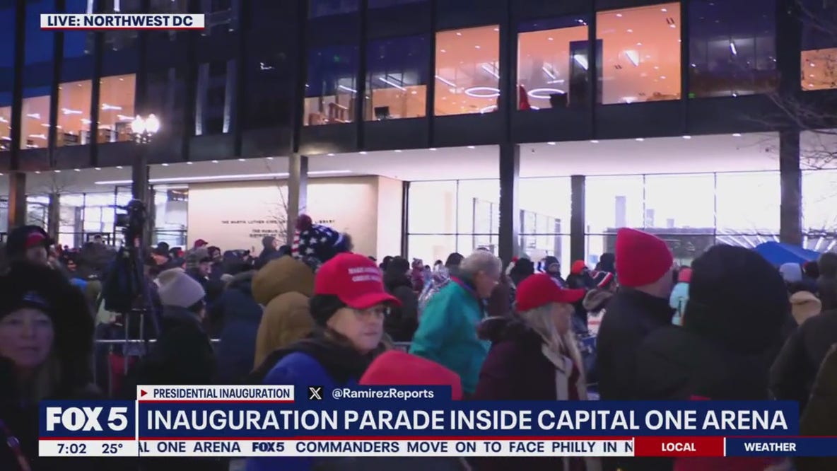 Trump Inauguration: Crowds gather at Capital One Arena